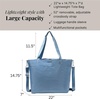 image:imageBaggallini Carryall Tote  Lightweight Nylon Zipper Top Weekender Travel Beach Bag wLuggage SleeveCornflower