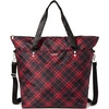 image:imageBaggallini Carryall Tote  Lightweight Nylon Zipper Top Weekender Travel Beach Bag wLuggage SleeveCrimson Tartan