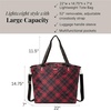 image:imageBaggallini Carryall Tote  Lightweight Nylon Zipper Top Weekender Travel Beach Bag wLuggage SleeveCrimson Tartan