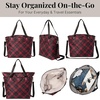 image:imageBaggallini Carryall Tote  Lightweight Nylon Zipper Top Weekender Travel Beach Bag wLuggage SleeveCrimson Tartan