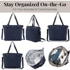 image:imageBaggallini Carryall Tote  Lightweight Nylon Zipper Top Weekender Travel Beach Bag wLuggage SleeveFrench Navy