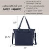 image:imageBaggallini Carryall Tote  Lightweight Nylon Zipper Top Weekender Travel Beach Bag wLuggage SleeveFrench Navy
