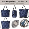 image:imageBaggallini Carryall Tote  Lightweight Nylon Zipper Top Weekender Travel Beach Bag wLuggage SleeveIndigo Petal