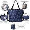 image:imageBaggallini Carryall Tote  Lightweight Nylon Zipper Top Weekender Travel Beach Bag wLuggage SleeveIndigo Petal