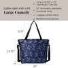 image:imageBaggallini Carryall Tote  Lightweight Nylon Zipper Top Weekender Travel Beach Bag wLuggage SleeveIndigo Petal