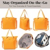 image:imageBaggallini Carryall Tote  Lightweight Nylon Zipper Top Weekender Travel Beach Bag wLuggage SleeveMarigold
