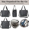 image:imageBaggallini Carryall Tote  Lightweight Nylon Zipper Top Weekender Travel Beach Bag wLuggage SleeveMidnight Blossom