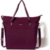 image:imageBaggallini Carryall Tote  Lightweight Nylon Zipper Top Weekender Travel Beach Bag wLuggage SleeveMulberry