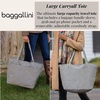 image:imageBaggallini Carryall Tote  Lightweight Nylon Zipper Top Weekender Travel Beach Bag wLuggage SleeveMulberry