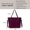 image:imageBaggallini Carryall Tote  Lightweight Nylon Zipper Top Weekender Travel Beach Bag wLuggage SleeveMulberry