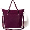 image:imageBaggallini Carryall Tote  Lightweight Nylon Zipper Top Weekender Travel Beach Bag wLuggage SleeveMulberry