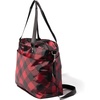 image:imageBaggallini Carryall Tote  Lightweight Nylon Zipper Top Weekender Travel Beach Bag wLuggage SleeveRed Buffalo Plaid