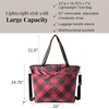 image:imageBaggallini Carryall Tote  Lightweight Nylon Zipper Top Weekender Travel Beach Bag wLuggage SleeveRed Buffalo Plaid