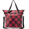 image:imageBaggallini Carryall Tote  Lightweight Nylon Zipper Top Weekender Travel Beach Bag wLuggage SleeveRed Buffalo Plaid