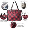 image:imageBaggallini Carryall Tote  Lightweight Nylon Zipper Top Weekender Travel Beach Bag wLuggage SleeveRed Buffalo Plaid