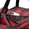 image:imageBaggallini Carryall Tote  Lightweight Nylon Zipper Top Weekender Travel Beach Bag wLuggage SleeveRed Buffalo Plaid