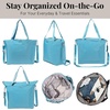 image:imageBaggallini Carryall Tote  Lightweight Nylon Zipper Top Weekender Travel Beach Bag wLuggage SleeveSeaside Blue