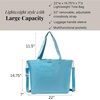 image:imageBaggallini Carryall Tote  Lightweight Nylon Zipper Top Weekender Travel Beach Bag wLuggage SleeveSeaside Blue
