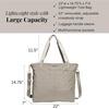 image:imageBaggallini Carryall Tote  Lightweight Nylon Zipper Top Weekender Travel Beach Bag wLuggage SleeveSterling Shimmer