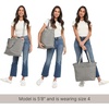 image:imageBaggallini Carryall Tote  Lightweight Nylon Zipper Top Weekender Travel Beach Bag wLuggage SleeveSterling Shimmer
