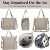 image:imageBaggallini Carryall Tote  Lightweight Nylon Zipper Top Weekender Travel Beach Bag wLuggage SleeveSterling Shimmer