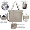 image:imageBaggallini Carryall Tote  Lightweight Nylon Zipper Top Weekender Travel Beach Bag wLuggage SleeveSterling Shimmer