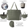 image:imageBaggallini Carryall Tote  Lightweight Nylon Zipper Top Weekender Travel Beach Bag wLuggage SleeveThyme
