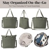 image:imageBaggallini Carryall Tote  Lightweight Nylon Zipper Top Weekender Travel Beach Bag wLuggage SleeveThyme