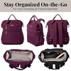 image:imageBaggallini City Scape Backpack  15x11 Lightweight Work Travel Bag wLuggage Sleeve amp RFIDMulberry