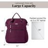 image:imageBaggallini City Scape Backpack  15x11 Lightweight Work Travel Bag wLuggage Sleeve amp RFIDMulberry