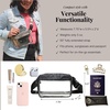 image:imageBaggallini Clear Stadium Belt Bag Black One SizeMidnight Blossom Print