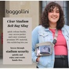 image:imageBaggallini Clear Stadium Belt Bag Black One SizeMidnight Blossom Print
