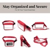 image:imageBaggallini Clear Stadium Belt Bag Black One SizeRed