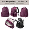 image:imageBaggallini Essential Laptop Backpack  16x12 Inch Travel Backpack with 16 Laptop Sleeve  Lightweight Luggage BackpackMulberry