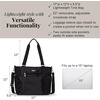 image:imageBaggallini Essential Laptop Tote  Work Tote Bag with Laptop Sleeve  Lightweight Travel Crossbody Shoulder Bag for WomenBlack
