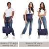 image:imageBaggallini Essential Laptop Tote  Work Tote Bag with Laptop Sleeve  Lightweight Travel Crossbody Shoulder Bag for WomenCadet Navy