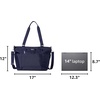 image:imageBaggallini Essential Laptop Tote  Work Tote Bag with Laptop Sleeve  Lightweight Travel Crossbody Shoulder Bag for WomenCadet Navy