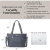 image:imageBaggallini Essential Laptop Tote  Work Tote Bag with Laptop Sleeve  Lightweight Travel Crossbody Shoulder Bag for WomenCharcoal Gray