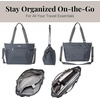 image:imageBaggallini Essential Laptop Tote  Work Tote Bag with Laptop Sleeve  Lightweight Travel Crossbody Shoulder Bag for WomenCharcoal Gray