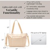 image:imageBaggallini Essential Laptop Tote  Work Tote Bag with Laptop Sleeve  Lightweight Travel Crossbody Shoulder Bag for WomenLight Khaki