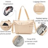 image:imageBaggallini Essential Laptop Tote  Work Tote Bag with Laptop Sleeve  Lightweight Travel Crossbody Shoulder Bag for WomenLight Khaki