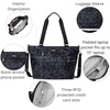 image:imageBaggallini Essential Laptop Tote  Work Tote Bag with Laptop Sleeve  Lightweight Travel Crossbody Shoulder Bag for WomenMidnight Garden
