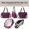 image:imageBaggallini Essential Laptop Tote  Work Tote Bag with Laptop Sleeve  Lightweight Travel Crossbody Shoulder Bag for WomenMulberry