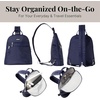 image:imageBaggallini Essential Mini Backpack Purse for Women  Builtin RFID Card Holder  Convertible Sling Bag with Adjustable Shoulder StrapCadet Navy
