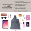 image:imageBaggallini Essential Mini Backpack Purse for Women  Builtin RFID Card Holder  Convertible Sling Bag with Adjustable Shoulder StrapCharcoal Gray