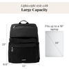 image:imageBaggallini Flap Laptop Backpack  15x11 Lightweight Work Travel Bag wLuggage Sleeve amp RFIDBlack