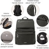 image:imageBaggallini Flap Laptop Backpack  15x11 Lightweight Work Travel Bag wLuggage Sleeve amp RFIDCharcoal