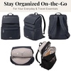 image:imageBaggallini Flap Laptop Backpack  15x11 Lightweight Work Travel Bag wLuggage Sleeve amp RFIDFrench Navy