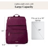 image:imageBaggallini Flap Laptop Backpack  15x11 Lightweight Work Travel Bag wLuggage Sleeve amp RFIDMulberry