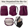 image:imageBaggallini Flap Laptop Backpack  15x11 Lightweight Work Travel Bag wLuggage Sleeve amp RFIDMulberry